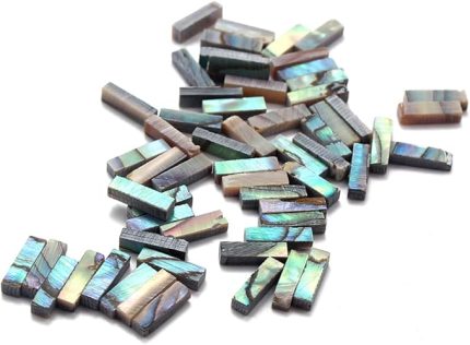 Abalone Kabuğu Gitar Süslemesi 10 Adet Purfling Bağlama Şeridi 12x15x12mm Gf101 Luthier Için