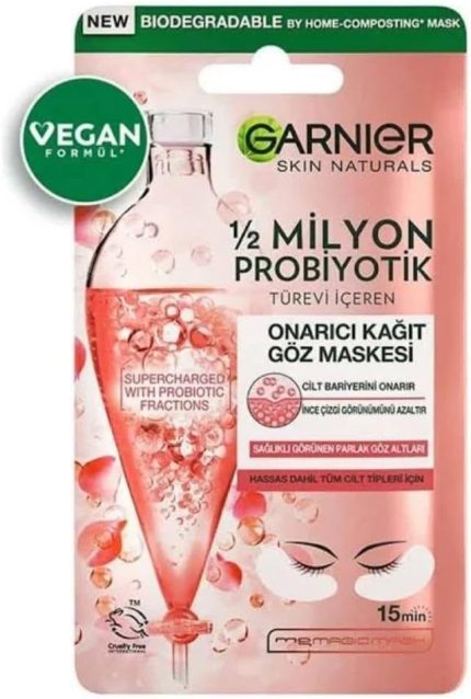 1/2 Milyon Probiyotik Türevi İçeren Onarıcı Kağıt Göz Maskesi