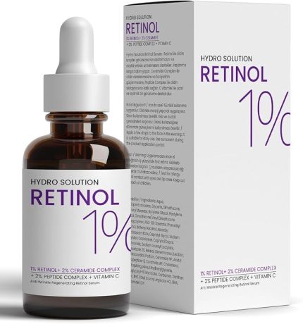 HydroSolution Retinol Serum, Yoğun Kırışıklık Karşıtı Onarım, Yenileyici Bakım Serumu, 30 ML