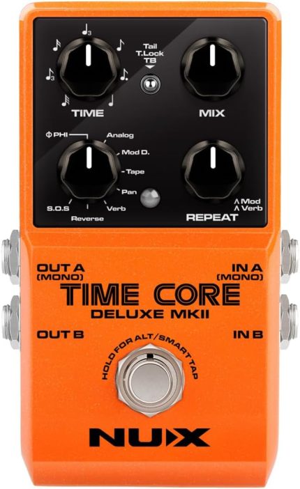 Time Core Deluxe MKII Gecikme Efekt Pedalı, 7 Tip Gecikme, 40 Saniye Stereo Cümle Looper