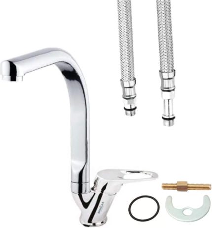 Lavabo Bataryası Sıcak Soğuk Çift Su Girişli Paslanmaz Pirinç Malzeme