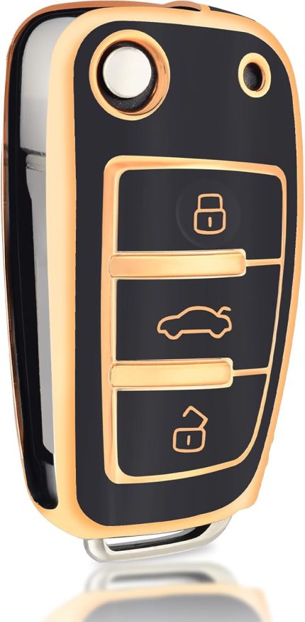 Anahtar Kılıfı,Anahtarı Kapağı Araba Anahtarı Kılıfı,Araba Anahtarı Kapağı,Anahtar Kabuk Kılıf 3 Düğme için Uygun Audi A1-A8 B6-B8 C5-C6 Q1-Q7 R8 RS3-RS6 S1-S8 4F 4G TT TTS TTRS Seat Exeo 3R