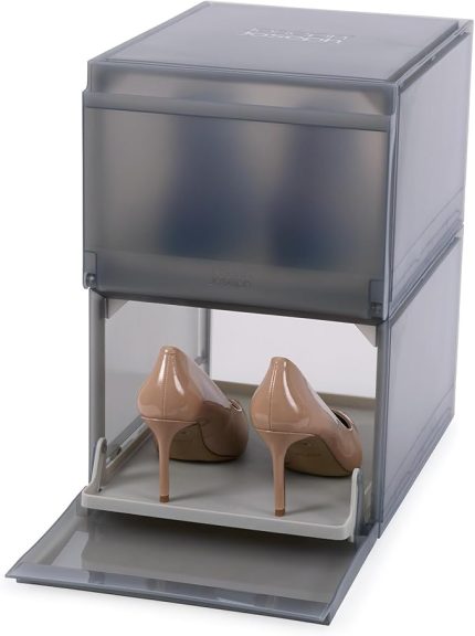 Joseph ShoeCase Premium Ayakkabı ve Spor Ayakkabı Saklama Kutusu Düzenleyici, Kaydırmalı Ayakkabı Tepsisi, 2'li Paket