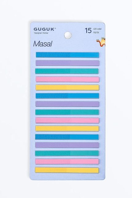 Masal 15 Renkli Şeffaf Pet Index • Index Sticker • Post-it • Sticky Note-
