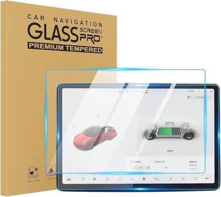 Tesla Model Y Ana Gösterge Temperli Cam Ekran Koruyucu Kaplama (Parlak)