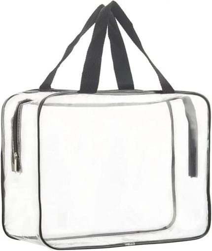Şeffaf Su Geçirmez Büyük Boy Makyaj Çantası, 1 Adet