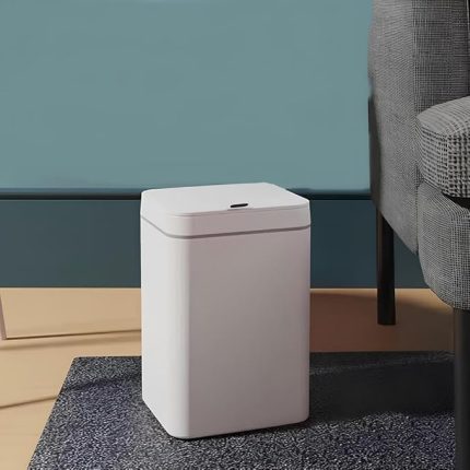 Otomatik Plastik Çöp Kovası 12 Litre-Beyaz Yerli Üretim