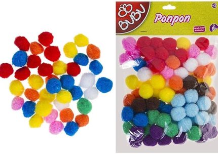 100'lü 2 cm Renkli Ponpon BU-BU00109