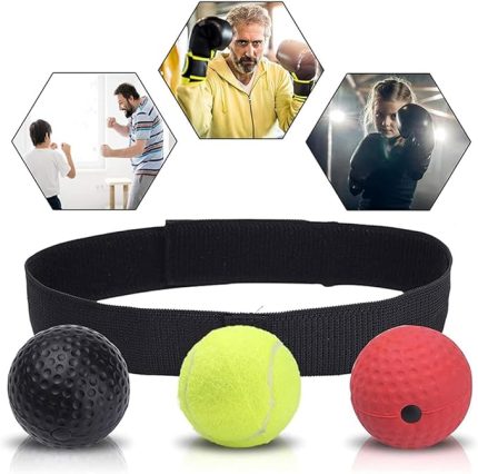 Kafa Bandı Boks Antrenman Topu, Refleks Dövüş Topu, Speedball Boks Refleks Top Kafa Bandı ile Çocuklar Yetişkinler için Geliştirmek Göz-El Koordinasyonu 3 Adet Toplu