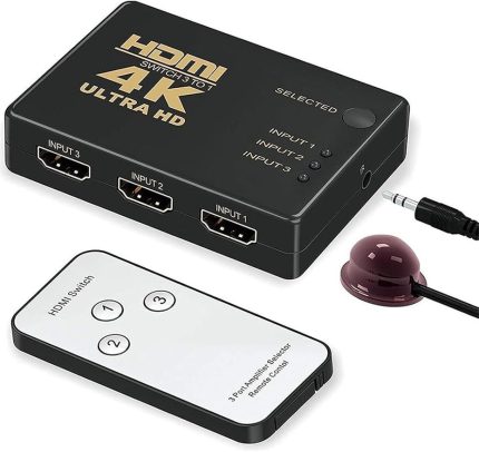 Yeni Nesil TV İçin Hdmi Çoklayıcı 3 Port 4K Kumandalı Kullanımı ve Kurulumu KolayUltra HD HDMI Switch Splitter Kablo Dahil Değildir 3 port4Khdmi