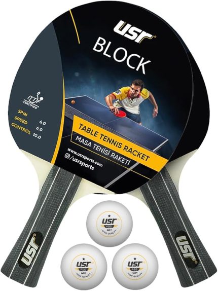 Block-RB Masa Tenisi 2 Raket + 3 Top Set