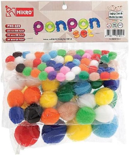 Ponpon Set 10-20-30Mm Pnc-123 PNC123