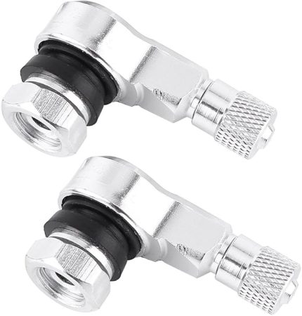 adet 90 derece lastik sibop şaftı - eenso üniversal motosiklet alüminyum tekerlekler lastik valf gövdesi kapakları 11,3 mm, Gümüş., Varsayılan