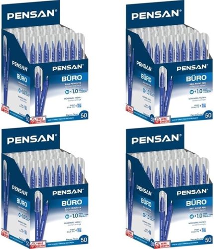4 PAKET Pensan Büro Mavi Tükenmez Kalem 50'li TOPLAM 200 ADET