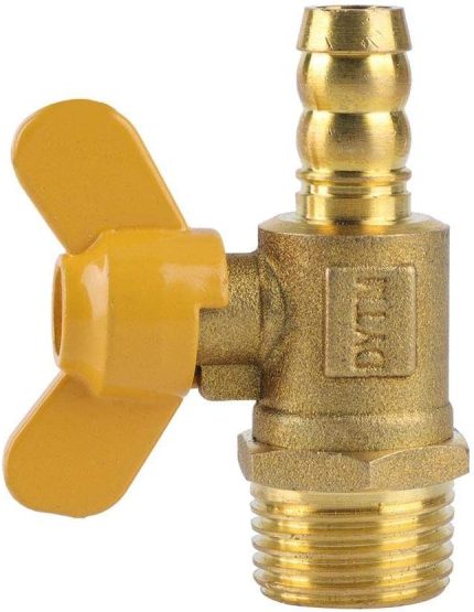 1 adet Emniyet Vanası, Küresel Vana Dn15 G1/2 Pirinç Boru Küresel Vana, Su Yağ Gazı için Uygun (1/2 dış kablo)