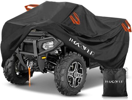 ATV örtüsü, su geçirmez, dayanıklı, 210D Oxford büyük örtü, ATV, Quad bisiklet için, arazi araçları, scooter, motosiklet, dört teker için, dış mekan depolama alanı, toz, yağmur, UV koruması, 210 x 120