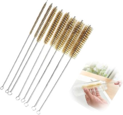 adet pirinç boru temizleme fırçası, pirinçten 6 – 25 mm pirinç tel fırça seti, verimli delik temizliği için uzun saplı çok fonksiyonlu temizleme fırçaları