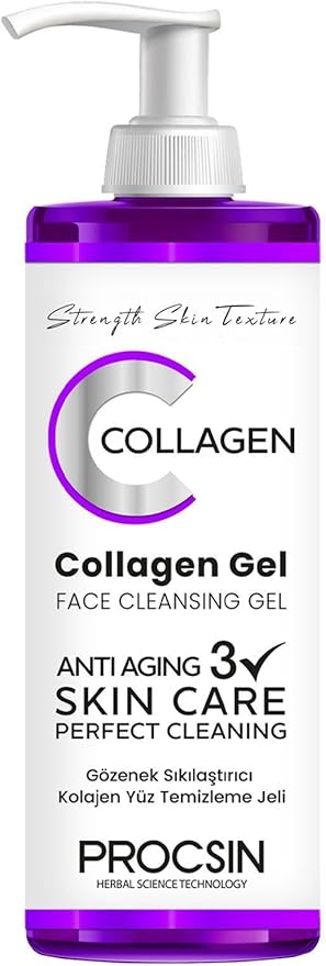 Gözenek Sıkılaştırıcı Kolajen Yüz Temizleme Jeli, Derinlemesine Temizlik & Cilt Sıkılaştırıcı, Günlük Kullanım, 150 ML