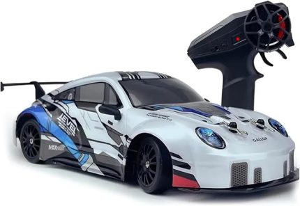 Uzaktan Kumandalı RC Drift Arabası, Şarjlı, Işıklı, Full Fonksiyon,Drift Atabilen Araba 4 Adet Kuka 4 Adet Drift Tekeri 2.4 GHz Kumanda Drift Arabası Model (Mavi)