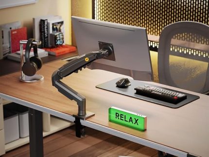 F80 Mnt01 17-30" Lcd Led Monitör Tutucu Amortisörlü Vesa Monitör Standı Nbf80