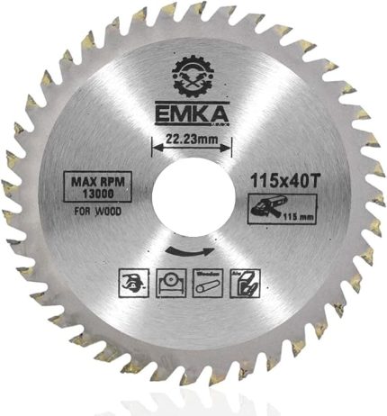 Emka Ahşap Kesme Sunta Testeresi 115 mm 40 Diş