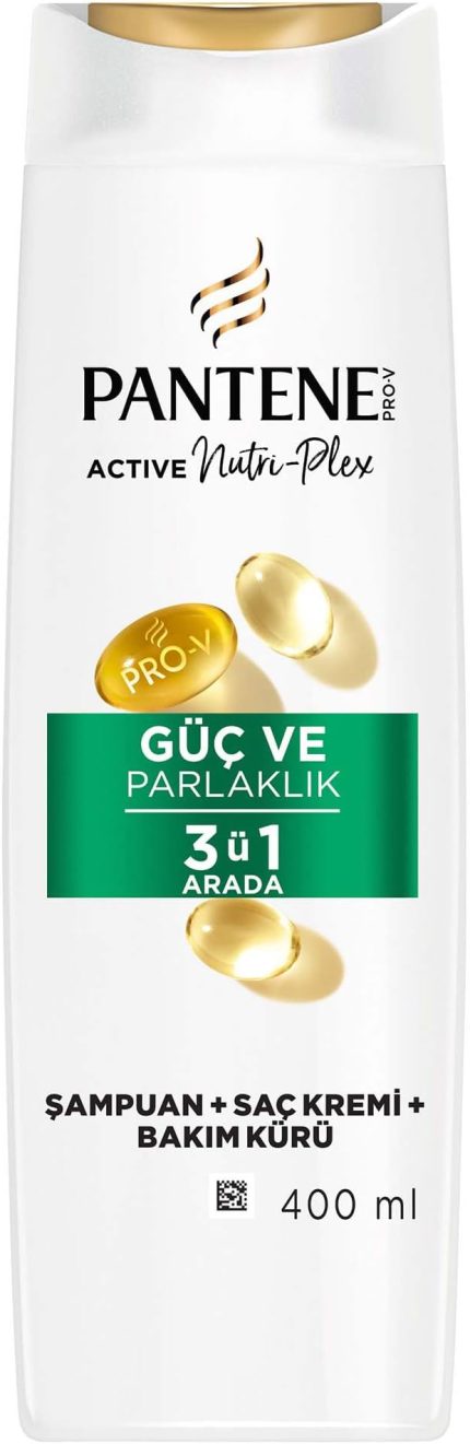 Güç ve Parlaklık 3'ü 1 Arada Şampuan 400 ml