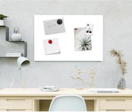 Magnet Beyaz Magnet Panosu, 50X70 Cm Dekoratif Metal Mıknatıs Pano