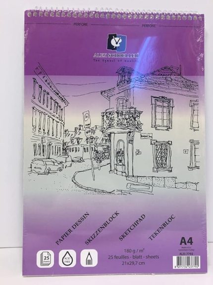 Schoeller Spiralli Çizim Defteri 180 g 25 Yaprak a4