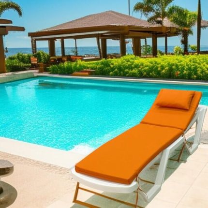 ŞEZLONG MİNDERİ YASTIKLI 5CM SÜNGER TURUNCU