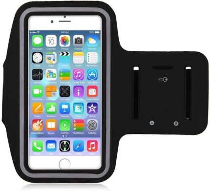 5-7 inch Universal Cep Telefonu Kılıf Kol Bandı Neopren Kumaş Siyah