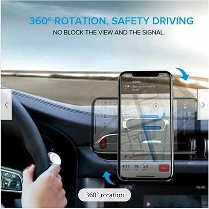 Manyetik Araç Telefonu Tutucu, 360 ° Döndürme ile Araba Manyetik Montaj için Telefon Tutucu, Evrensel Mıknatıs Cep Telefonu Montaj Panosu Cradle - Görsel 4