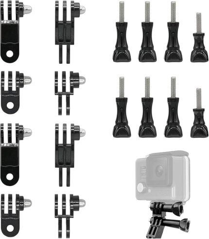 Döner kol tutucu, ayarlanabilir döner kol, uzatma kolu, kamera için, 3 yönlü sabit mafsal tutucu, kamera, SJCAM ve aksiyon kamerası için kısa ve uzun vidalı