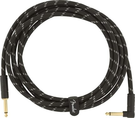 Deluxe Series Instrument Cable Black Tweed Açılı - 3 metre Enstrüman Kablosu