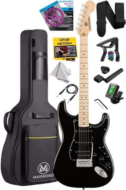 MAP-35BK Maple Klavye SSH Profesyonel Elektro Gitar Seti