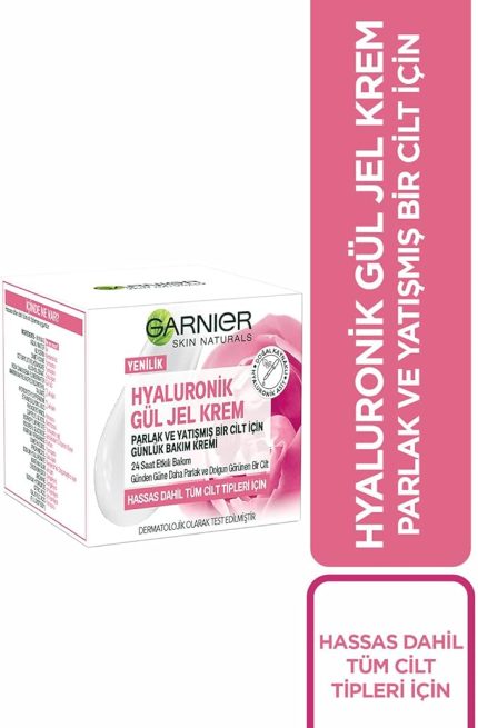 Hyaluronik Gül Jel Krem Parlak ve Yatışmış Bir Cilt İçin Günlük Bakım Kremi (50 ml)
