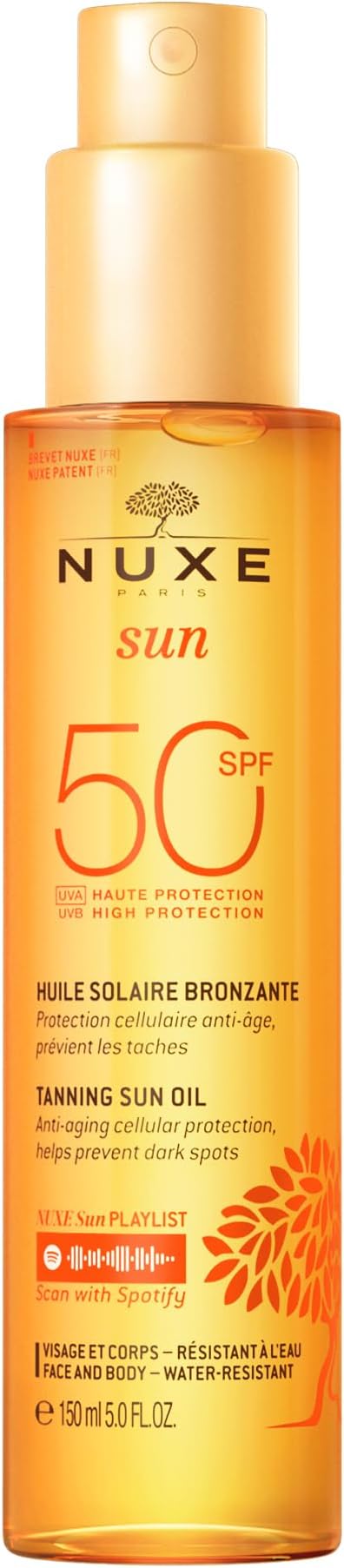 Sun Bronzlaştırıcı Yüz ve Vücut Yağı SPF50 150 ml