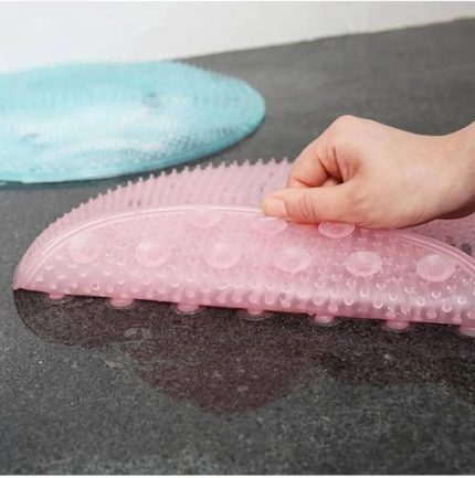 Pratik Silikon Vantuzlu Banyo Fırçası Masaj Pedi Sırt Ayak Kesesi Yıkama Aleti Sırt Lifi Ayak Matı