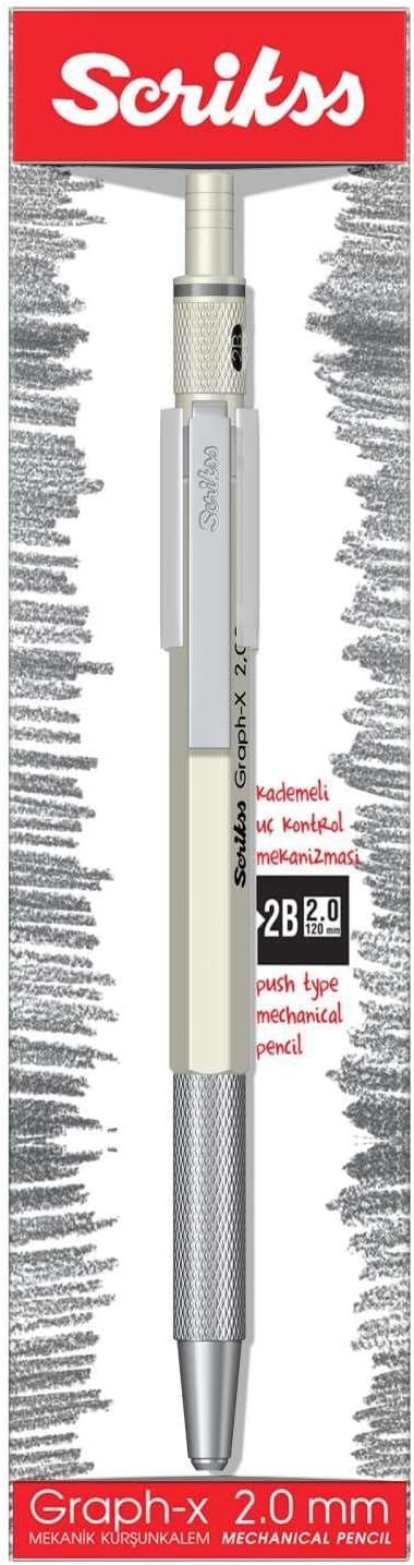 Office Graphx Mekanik Kurşun Kalem Beyaz 2 Mm
