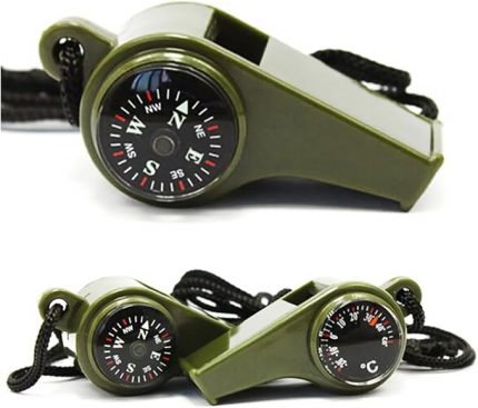 Yüksek Desibel Özellikli Termometre Ve Pusulalı Arama Kurtarma Ve Deprem Çantasılık Pusulalı Düdük - FC079