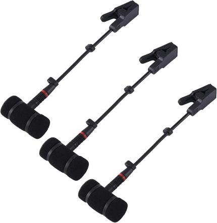 3 x saksafon mikrofon tutucusu rüzgar enstrümanı için mikrofon tutucu, uzun ömürlü tutucu, mini mikrofon şok montaj standı