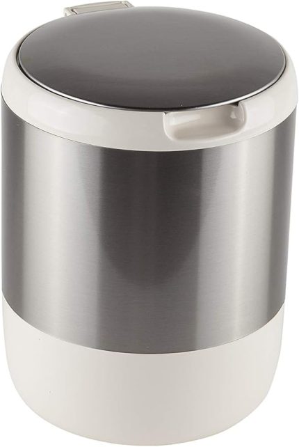 Pasifik Kapaklı Çöp Kovası, 3lt, 15.5x20 cm, Bej