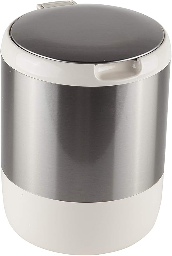 Pasifik Kapaklı Çöp Kovası, 3lt, 15.5x20 cm, Bej