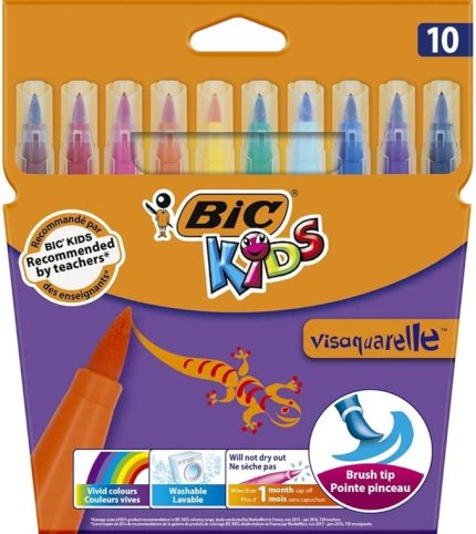 Visa 10'lu Fırça Uçlu Keçeli Boya Kalemi