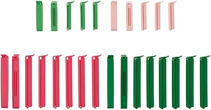 Bevara saklama torbası için kilit klipsleri – 26 adet, tekrar kullanılabilir, gıda maddelerine uygun, hava geçirmez kilit – mutfak ve ev için ideal