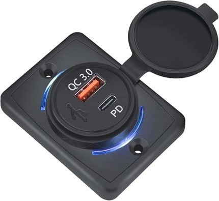 Araç Şarj Soket 18 W ve QC 3.0 USB Hızlı Soket 3.0 QC 3.0 Araba Tekne Deniz Rv için