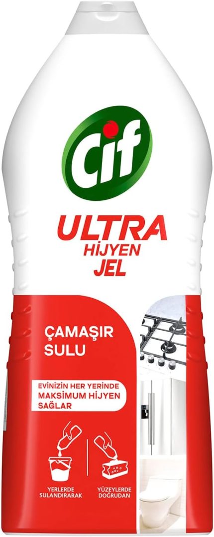 Ultra Hijyen Jel Yüzey Temizleyici Çamaşır Sulu Katkılı Leke Çıkarıcı Yağ Çözücü 1500 ml