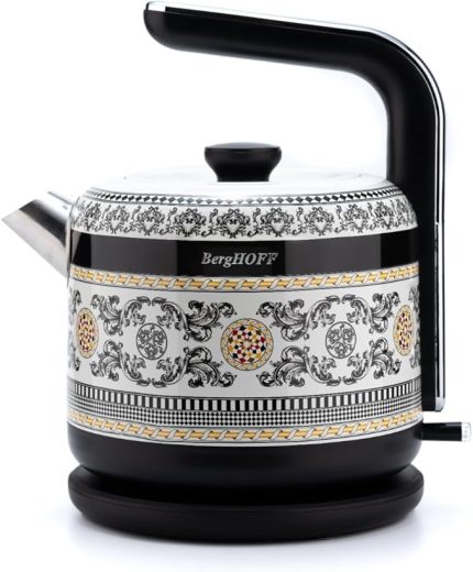 Gem Royal Margery 1.7 L Kettle – 2200 W, Paslanmaz Çelik | Desenli