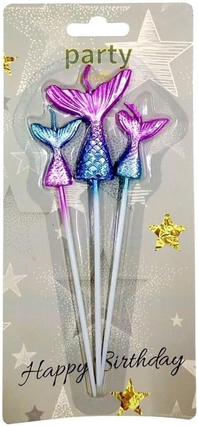 Lü Çubuklu Deniz Kizi Kuyruğu Figürlü Mum