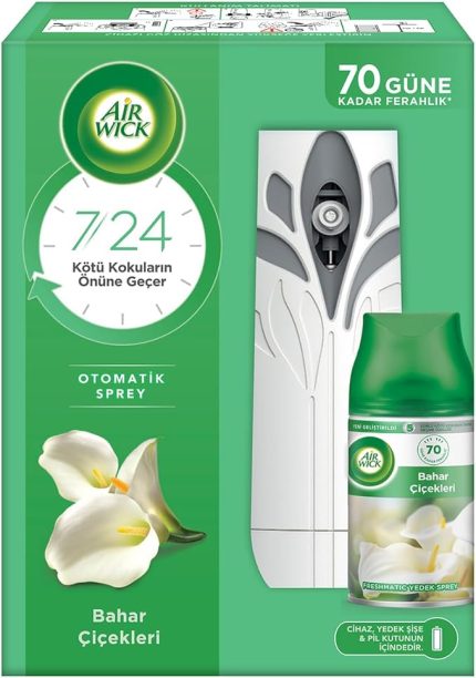 Wick Freshmatic Otomatik Sprey & Bahar Çiçekleri Yedek Sprey Oda Kokusu Kiti
