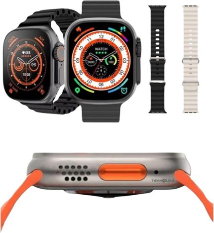 8 Ultra Smart Watch Akıllı Saat 45mm 1.99inc 3 Tuş Aktif Saatten Konuşma Türkçe Dil